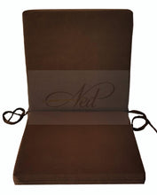 Заредете изображение във визуализатора на галерията – Възглавница с цип за стол с облегалка Кафява 80х40х4см. Тефлон