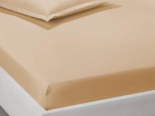 Заредете изображение във визуализатора на галерията – Чаршаф с ластик Ранфорс - капучино
