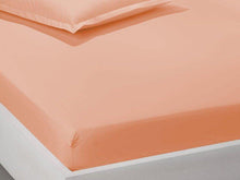 Заредете изображение във визуализатора на галерията – Чаршаф с ластик Ранфорс - праскова