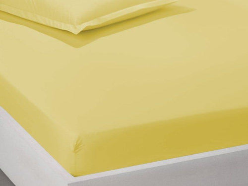 Детски чаршаф с ластик от памук Ранфорс - жълт - Ned Bed Linen