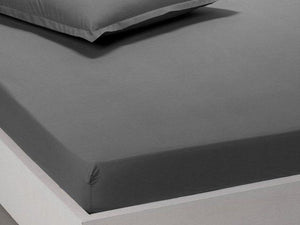 Чаршаф с ластик ранфорс - тъмно сиво - Ned Bed Linen