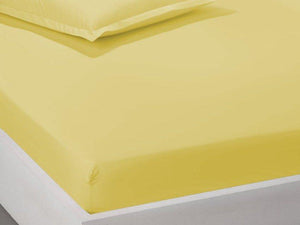 Детски чаршаф с ластик от памук Ранфорс - жълт - Ned Bed Linen