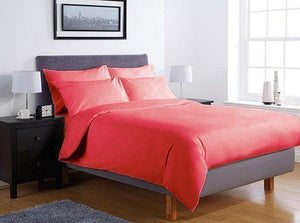 Едноцветно спално бельо Ранфорс - цвят диня