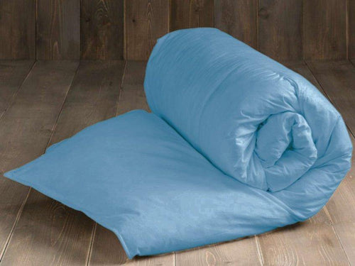 Капитонирана завивка от ранфорс - синя - Ned Bed Linen