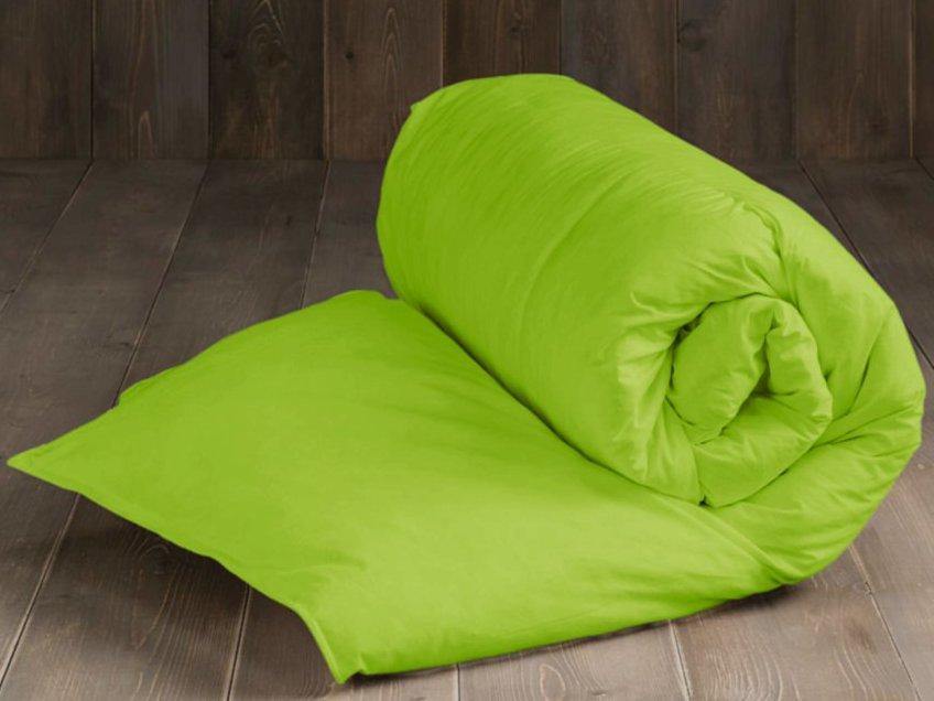 Капитонирана завивка от ранфорс - зелена - Ned Bed Linen