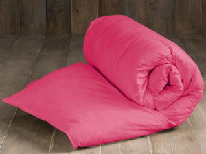 Капитонирана завивка от ранфорс - тъмно розова - Ned Bed Linen