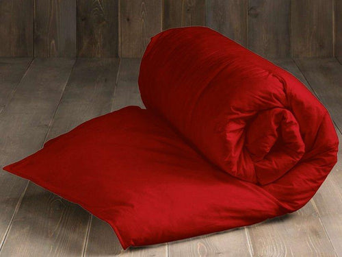 Капитонирана завивка от ранфорс - червена - Ned Bed Linen