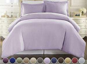 Едноцветно спално бельо Памучен сатен - светлолилаво