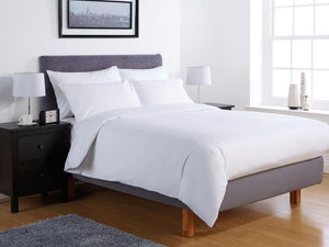 Едноцветно спално бельо Ранфорс - бяло